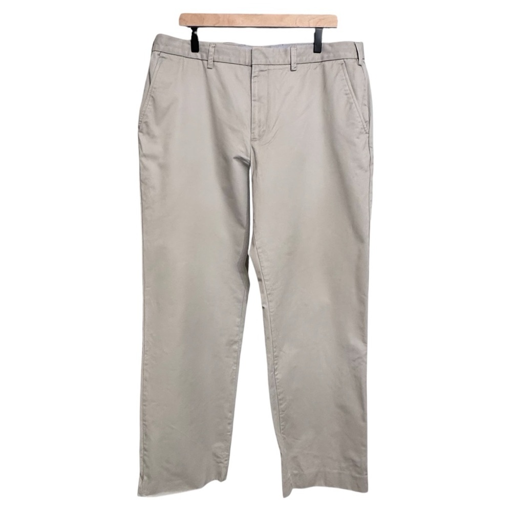 J.CREW Men's Beige Pants Button Front, 100% Cotton, Size 38x30 (measured)